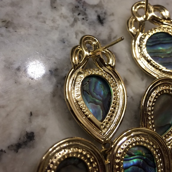 Sylvie Teardrop Abalone Earrings - Picture 6 of 7